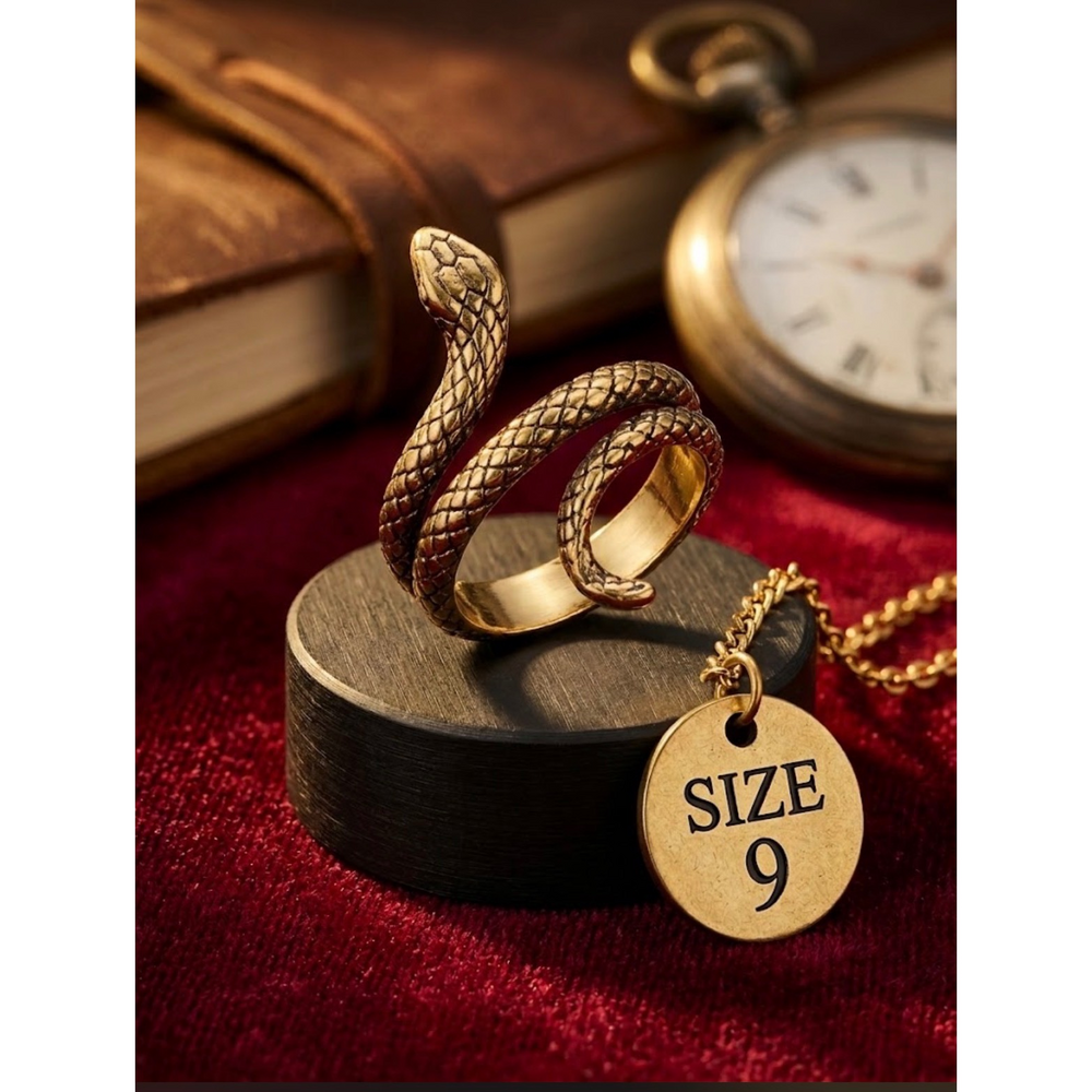 Unbranded Chic Gold Snake Wrap Cocktail Ring - Boho